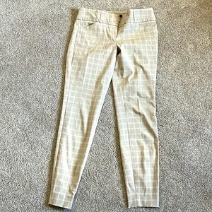 The Limited Tan Checkered Slacks
